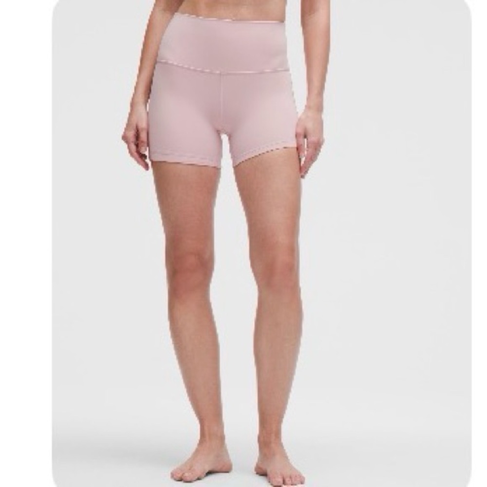 Lululemon Athletica Light Pink Haze High-Waist Shorts